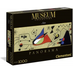 Clementoni - Puzzle de 1000 Piezas Arte Moderno diseño Miro: Mujer Y Pájaro En La Noche