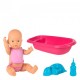 Rosa Toys- Muñeco bebé con bañera y Accesorios