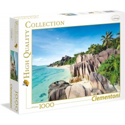 Clementoni- Paradise Beach Puzzle 1000 Piezas Playa Paraiso, Multicolor