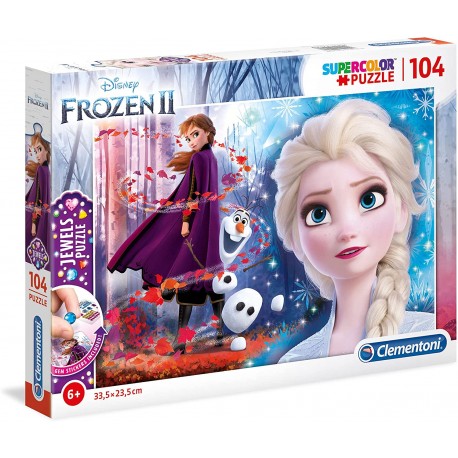 Clementoni Disney Puzzle 104 Piezas con Joyas Frozen 2