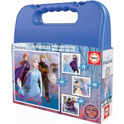 Educa Frozen II Maleta con Puzzles Progresivos