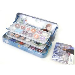 Lata de Belleza de 3 Pisos de Frozen II - Neceser Frozen II, Set de Maquillaje para Niñas -