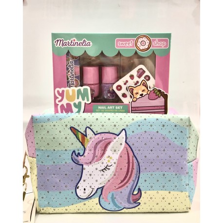 Set Neceser Unicornio y Pack de Uñas