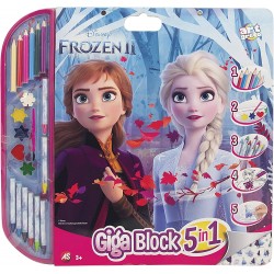 Libro De Pegatinas Para Pintar Giga Block Frozen 4 En 1