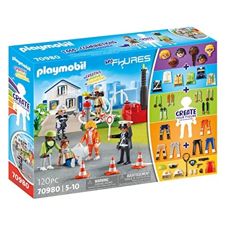 PLAYMOBIL My Figures 70980 Misión de Rescate, 6 Figuras de Juego con más de 1000 Combinaciones posibles