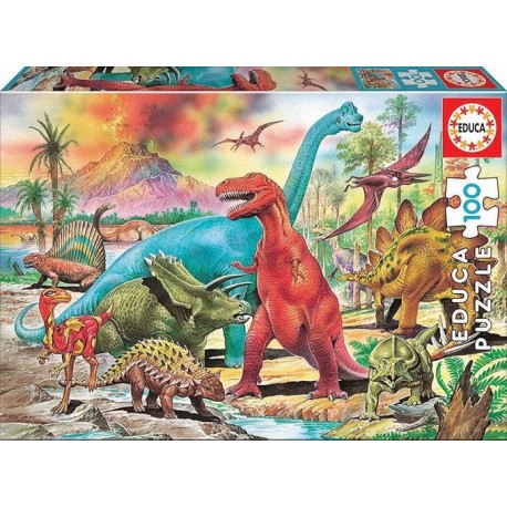 Puzzle 100 piezas Dinosaurios - Educa