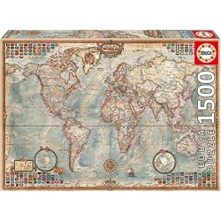 Puzzle 1500 Piezas El Mundo, Mapa Político - Educa